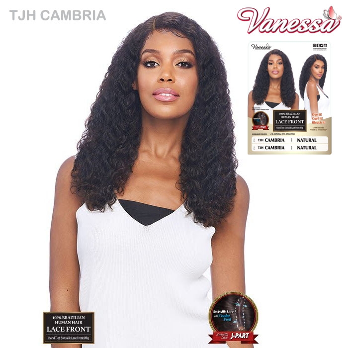 Vanessa 100% Brazilian Human Hair Swissilk Lace Front Wig - TJH CAMBRIA